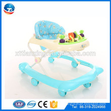 Factory Multi-function Plastic 8 wheels folding round baby walker/New model cheap kids children walker OEM